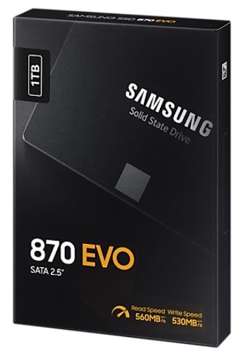 SSD накопичувач Samsung 1TB 870 EVO 2.5" SATA (MZ-77E1T0B/EU) 