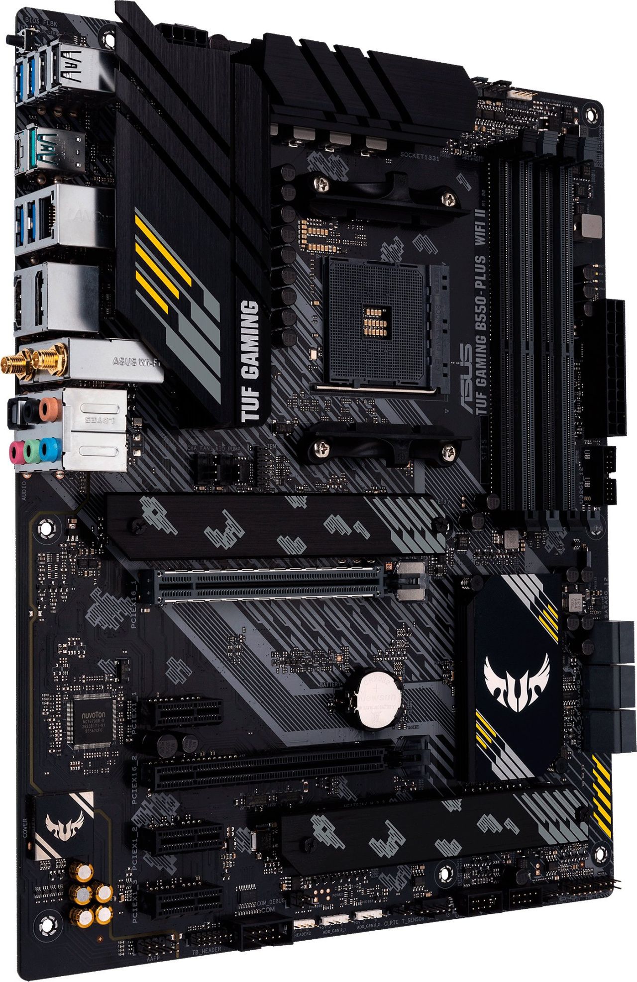 ASUS Материнcька плата TUF GAMING B550-PLUS WIFI II sAM4 B550 4xDDR4 M.2 HDMI DP Wi-Fi BT ATX