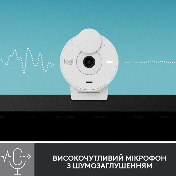Веб-камера Logitech BRIO 300 FHD White (960-001442)