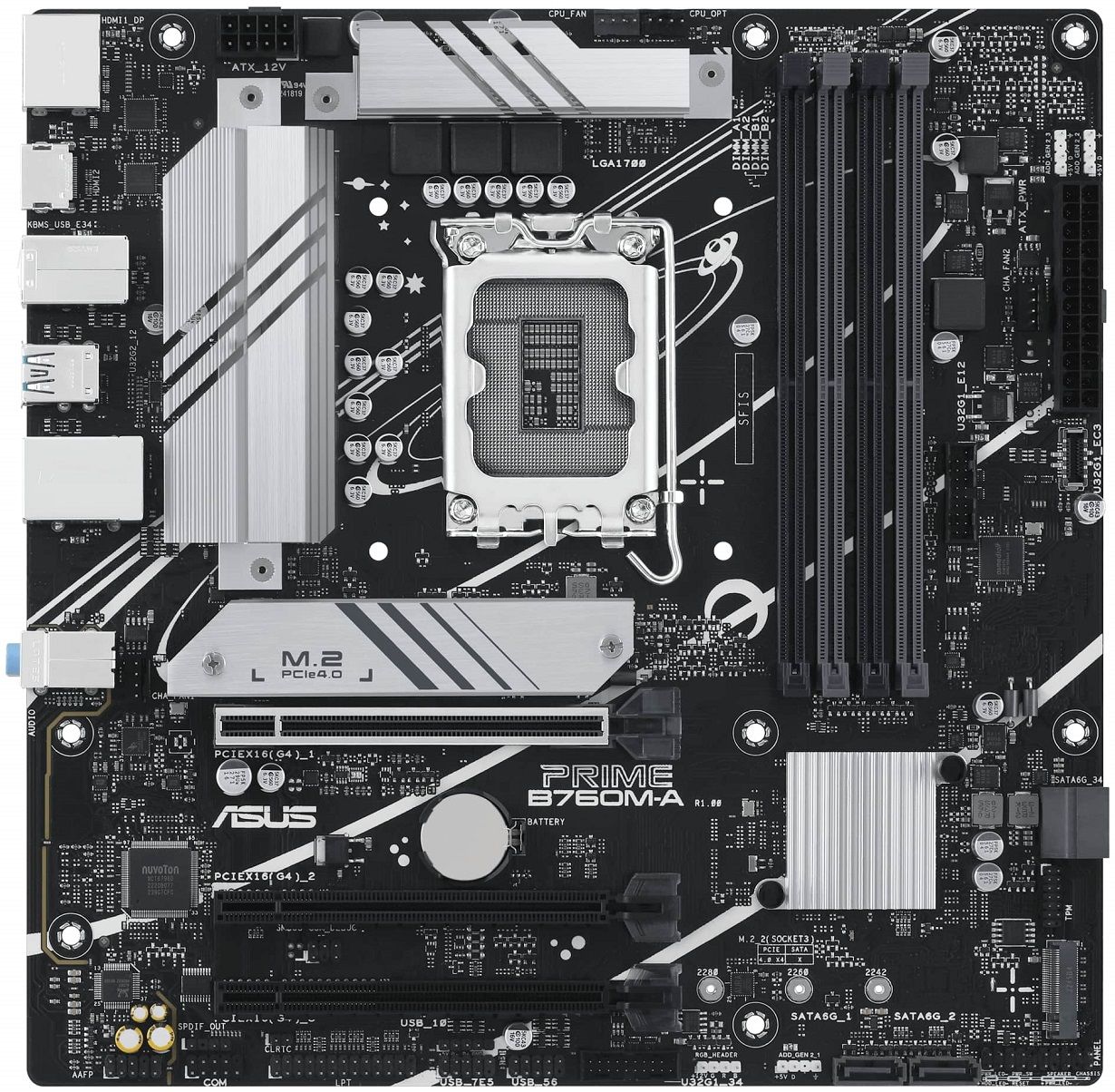 ASUS Материнcька плата PRIME B760M-A-CSM s1700 B760 4xDDR5 M.2 HDMI DP mATX CSM