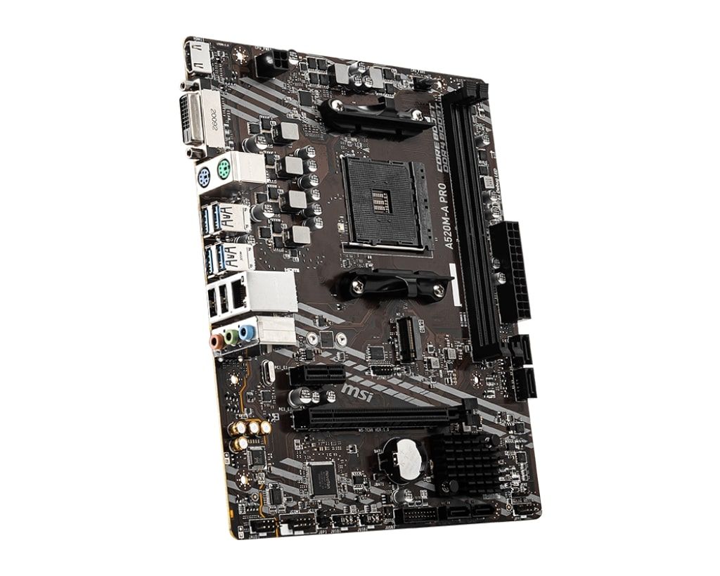 MSI Материнcька плата A520M-A PRO sAM4 A520 2xDDR4 HDMI DVI mATX
