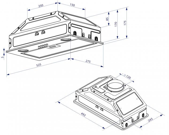 Витяжка Minola HBI 5204 WH 700 LED
