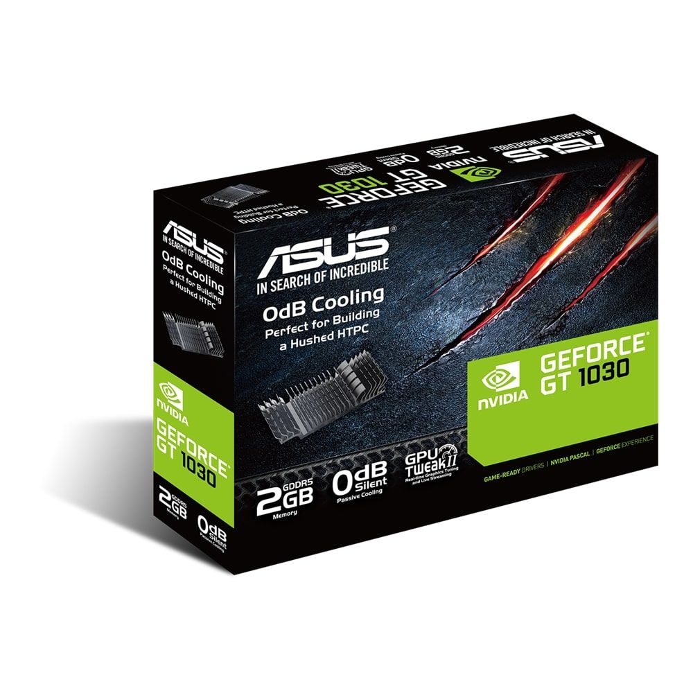 ASUS Відеокарта GeForce GT 1030 2GB GDDR5 low profile silent GT1030-SL-2G-BRK