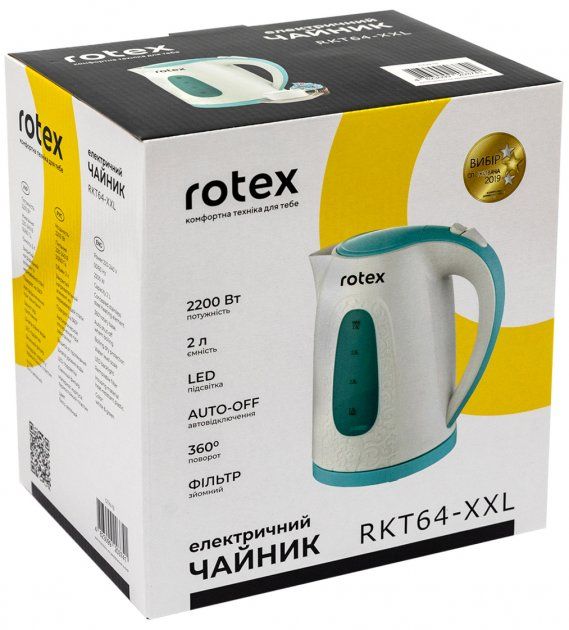 Електрочайник Rotex RKT64-XXL