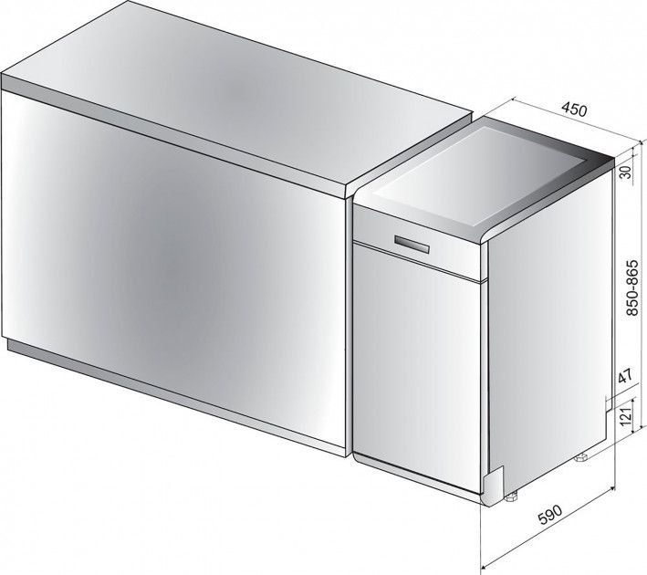 Посудомийна машина HOTPOINT ARISTON HSFO 3T235 WC X