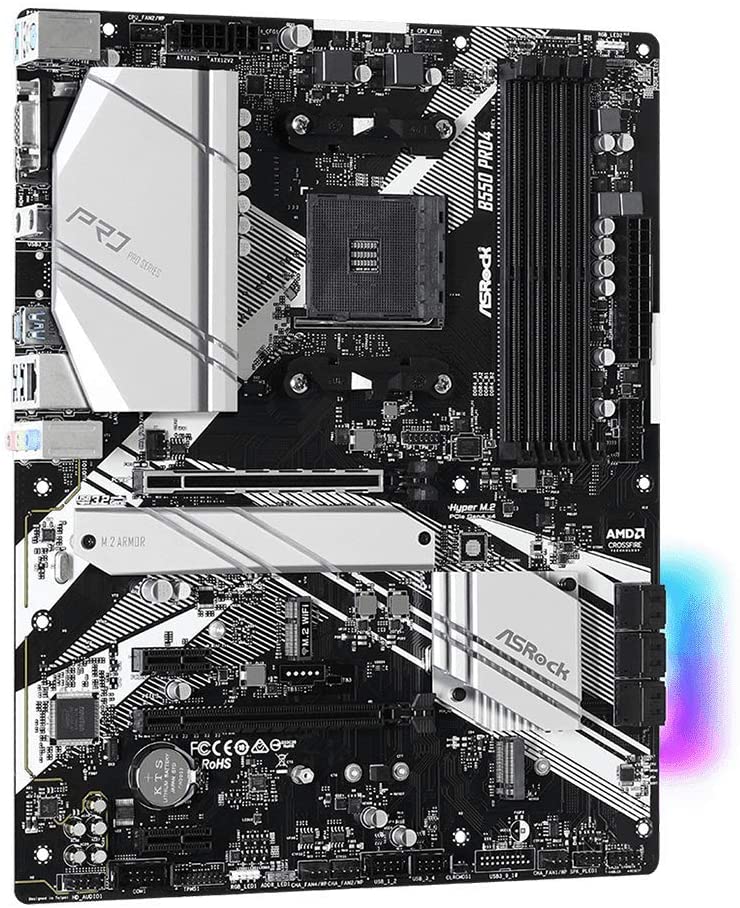ASRock Материнська плата B550 PRO4 sAM4 B550 4xDDR4 HDMI-VGA M.2 Type-C ATX
