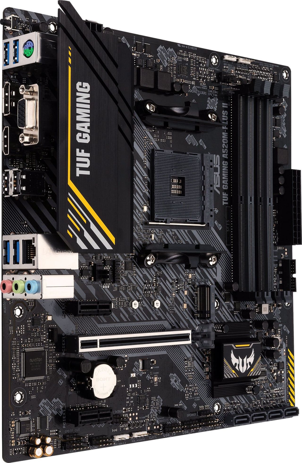 ASUS Материнcька плата TUF GAMING A520M-PLUS II sAM4 A520 4xDDR4 HDMI DVI D-Sub mATX