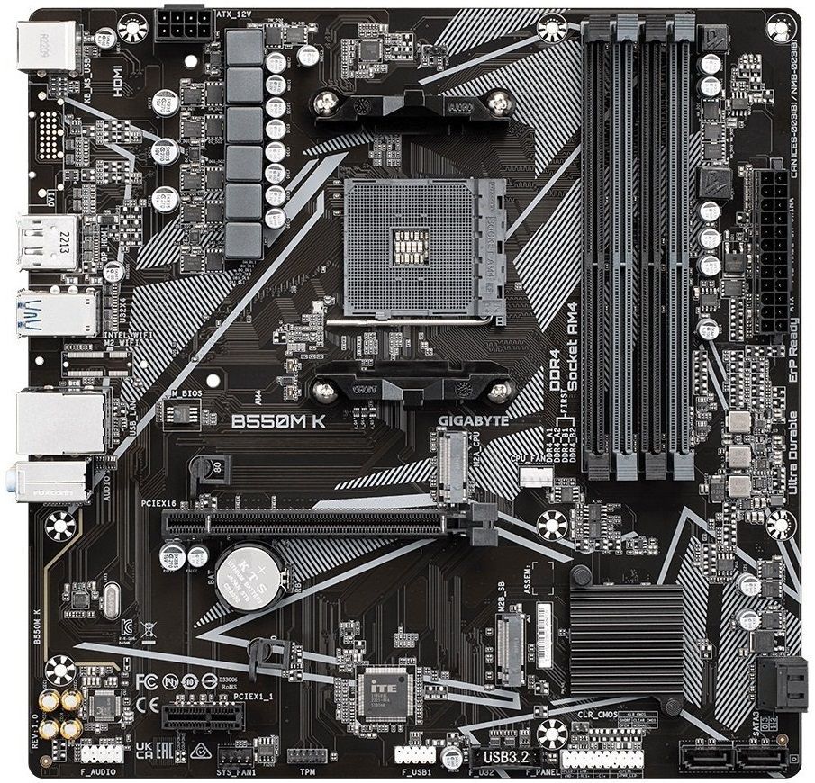 Материнська плата GIGABYTE B550M K