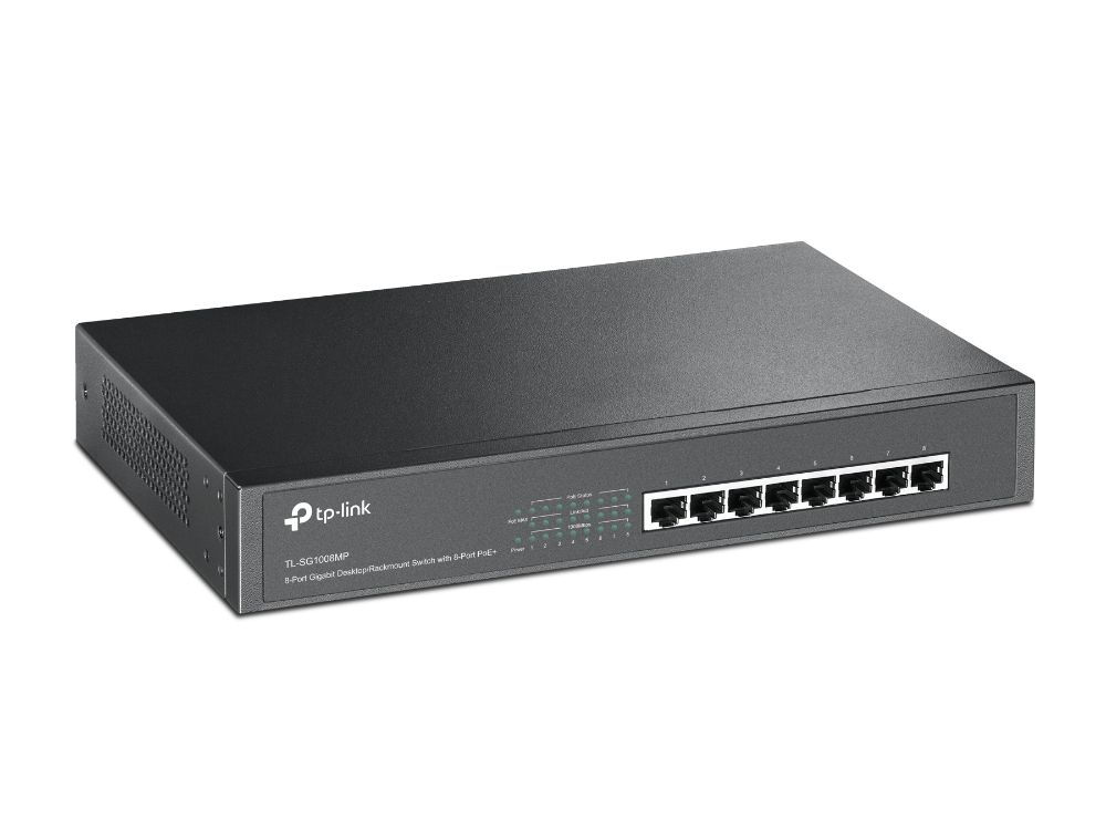 TP-Link Комутатор TL-SG1008MP 8xGE/PoE 126W некерований 13" 1U
