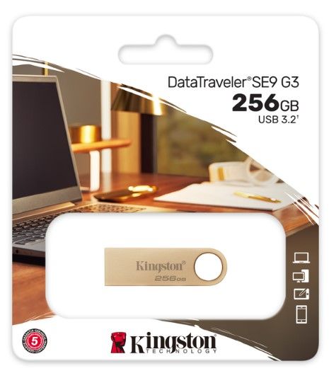 Flash Drive Kingston DT SE9 G3 256GB USB 3.2 Gold (DTSE9G3/256GB)