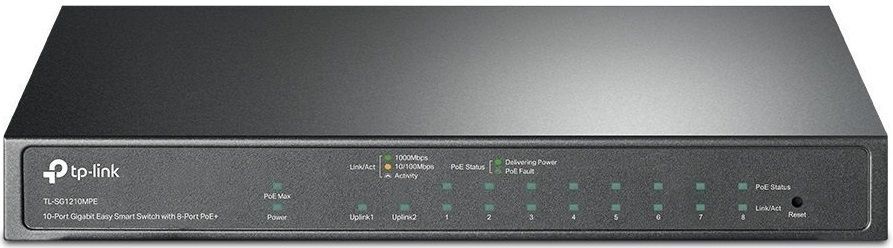 TP-Link Комутатор TL-SG1210MPE 8xGE/PoE+ 123W 1xGE 1xcomboGE/SFP EasySmart TP-Link Комутатор TL-SG1210MPE 8xGE/PoE+ 123W 1xGE 1xcomboGE/SFP EasySmart