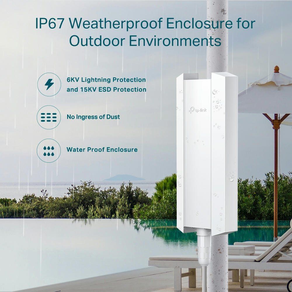 TP-Link Точка доступу EAP650 OUTDOOR AX3000, 1xGE LAN, PoE, Passive PoE