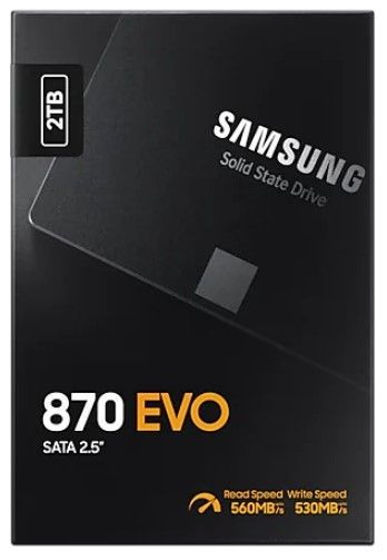 SSD накопичувач Samsung 2TB 870 EVO 2.5" SATA (MZ-77E2T0B/EU) 