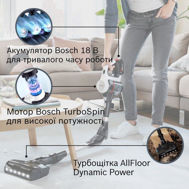 Акумуляторний пилосос BOSCH UNLIMITED 7 BBS711W