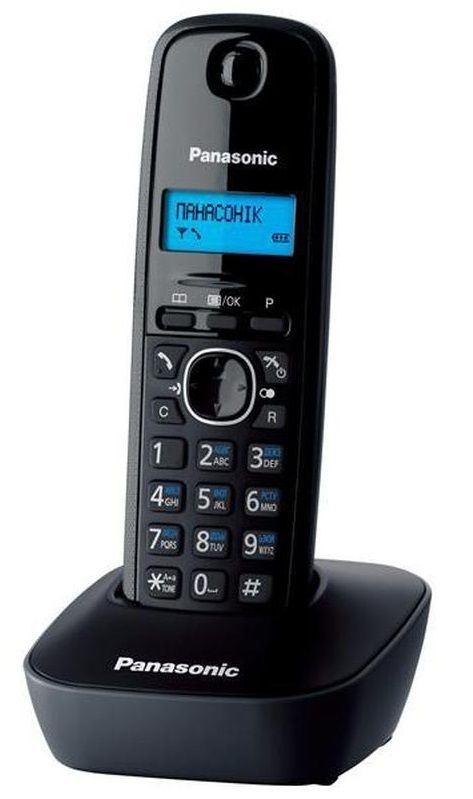 Радіотелефон Panasonic DECT KX-TG1611UAH Black Grey