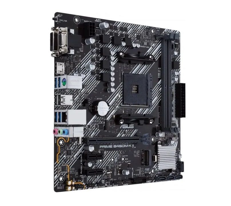 ASUS Материнcька плата PRIME B450M-K II sAM4 B450 2xDDR4 HDMI DVI D-Sub mATX