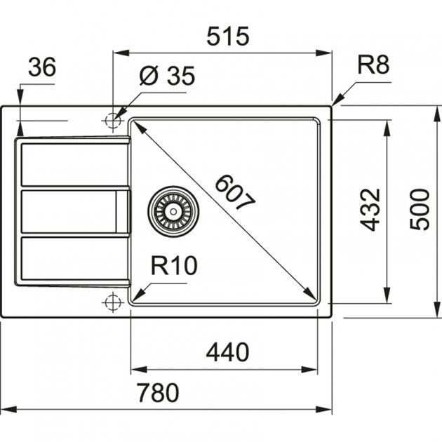 Кухонна мийка FRANKE Sirius 2.0 S2D 611-78 XL (143.0621.339) тектонайт сіра
