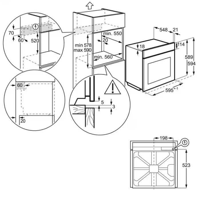 Духова шафа електрична ELECTROLUX EOC8P39WX