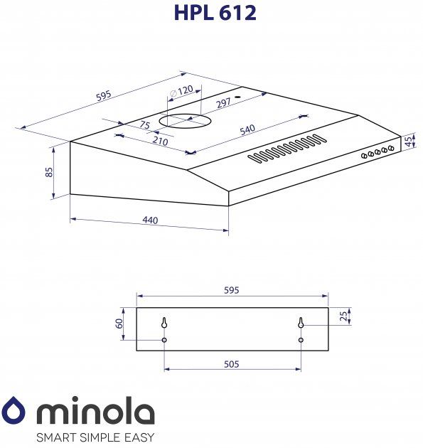 Витяжка MINOLA HPL 612 BR