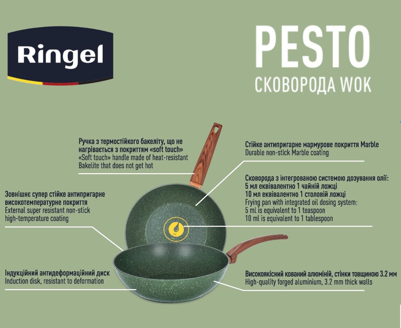 Сковорода звичайна Ringel Pesto (RG-1137-28)