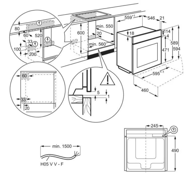 Духова шафа електрична ELECTROLUX KOEBP39WX