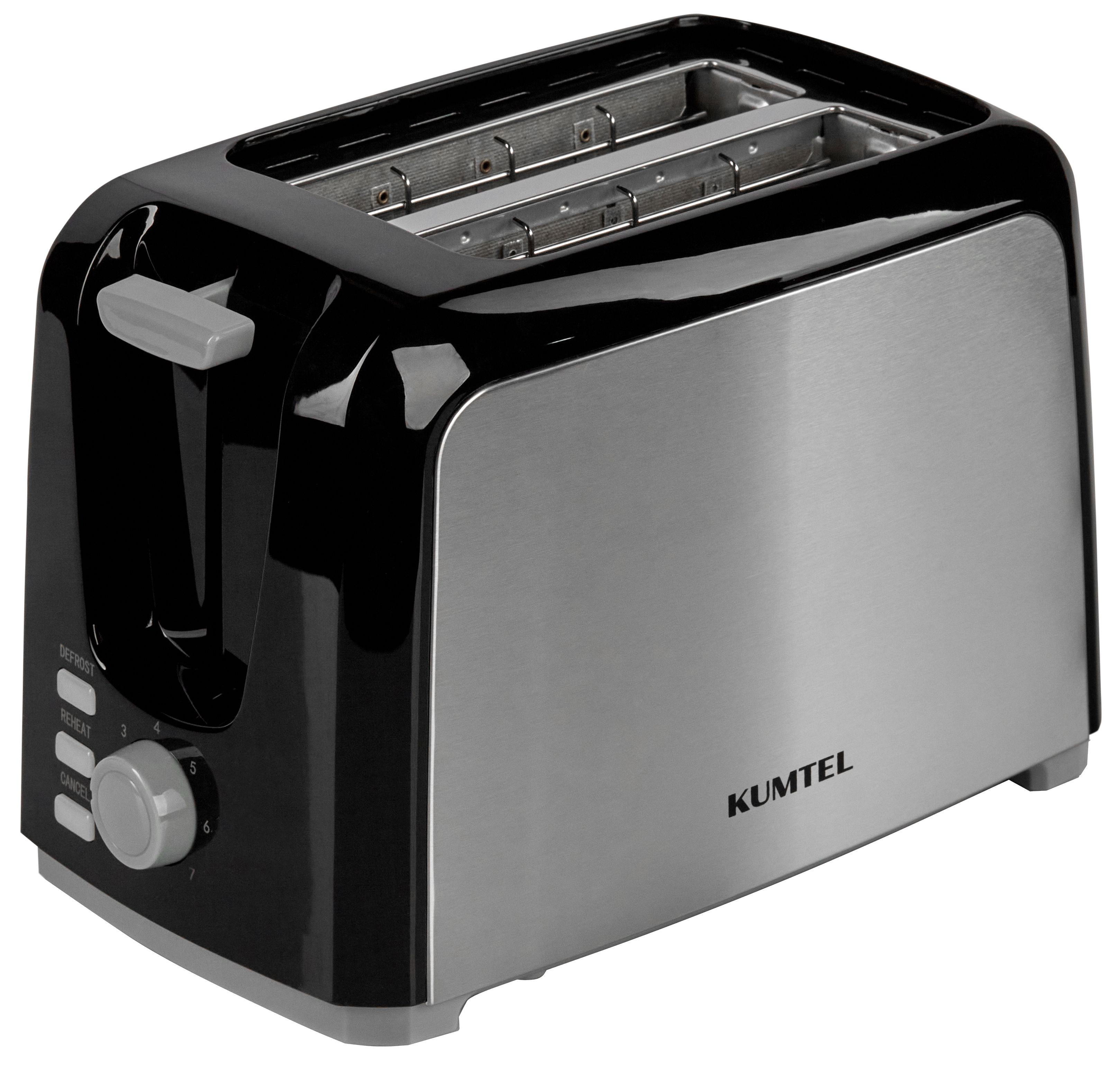 Тостер KUMTEL HTS-02 BLACK & STAINLES STEEL