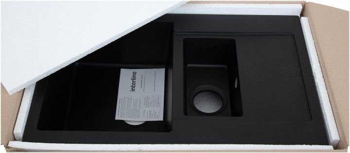 Кухонна мийка граніт INTERLINE Style black