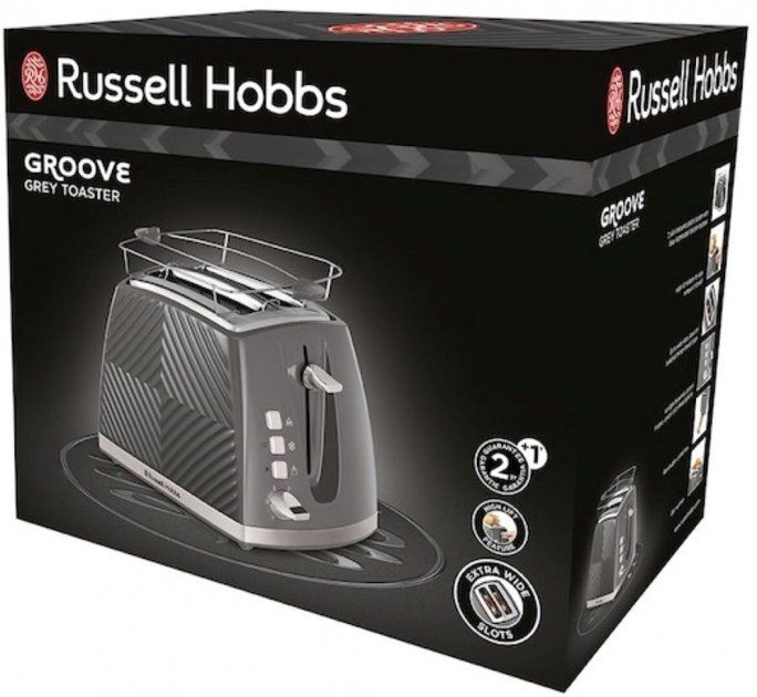 Тостер RUSSELL HOBBS Groove 2S Grey 26392-56