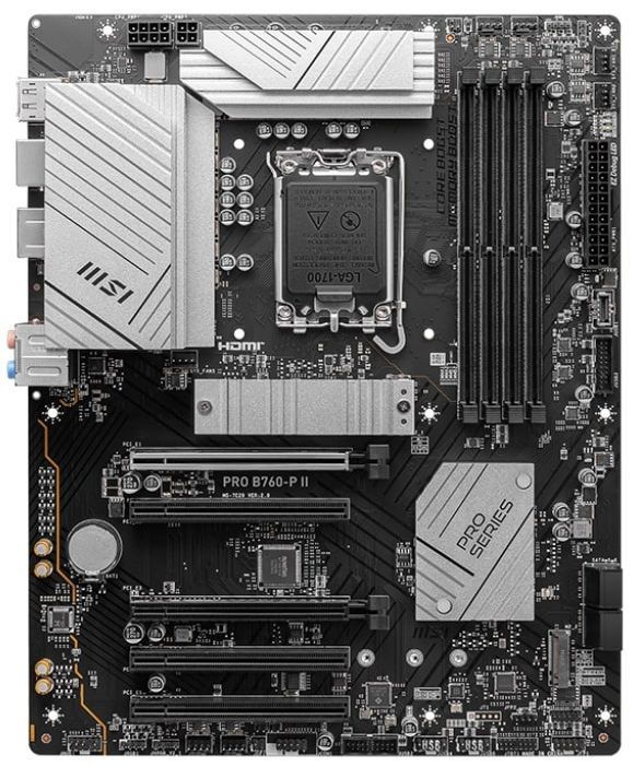 MSI Материнcька плата PRO B760-P II s1700 B760 4xDDR5 HDMI DP ATX