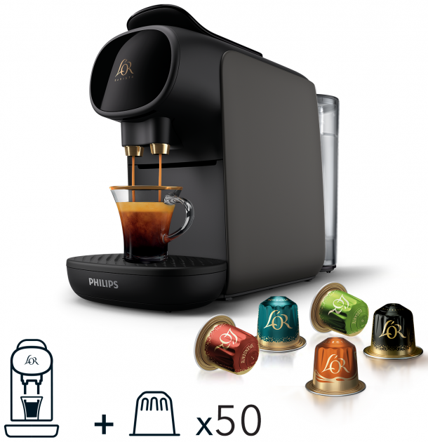 Кавоварка капсульна PHILIPS L'OR BARISTA Sublime (LM9012/60) + дегустаційний сет кава в капсулах L'OR (50 капсул) (8711000683965)