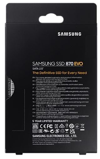 SSD накопичувач Samsung 500Gb 870 EVO 2.5" SATA (MZ-77E500B/EU)