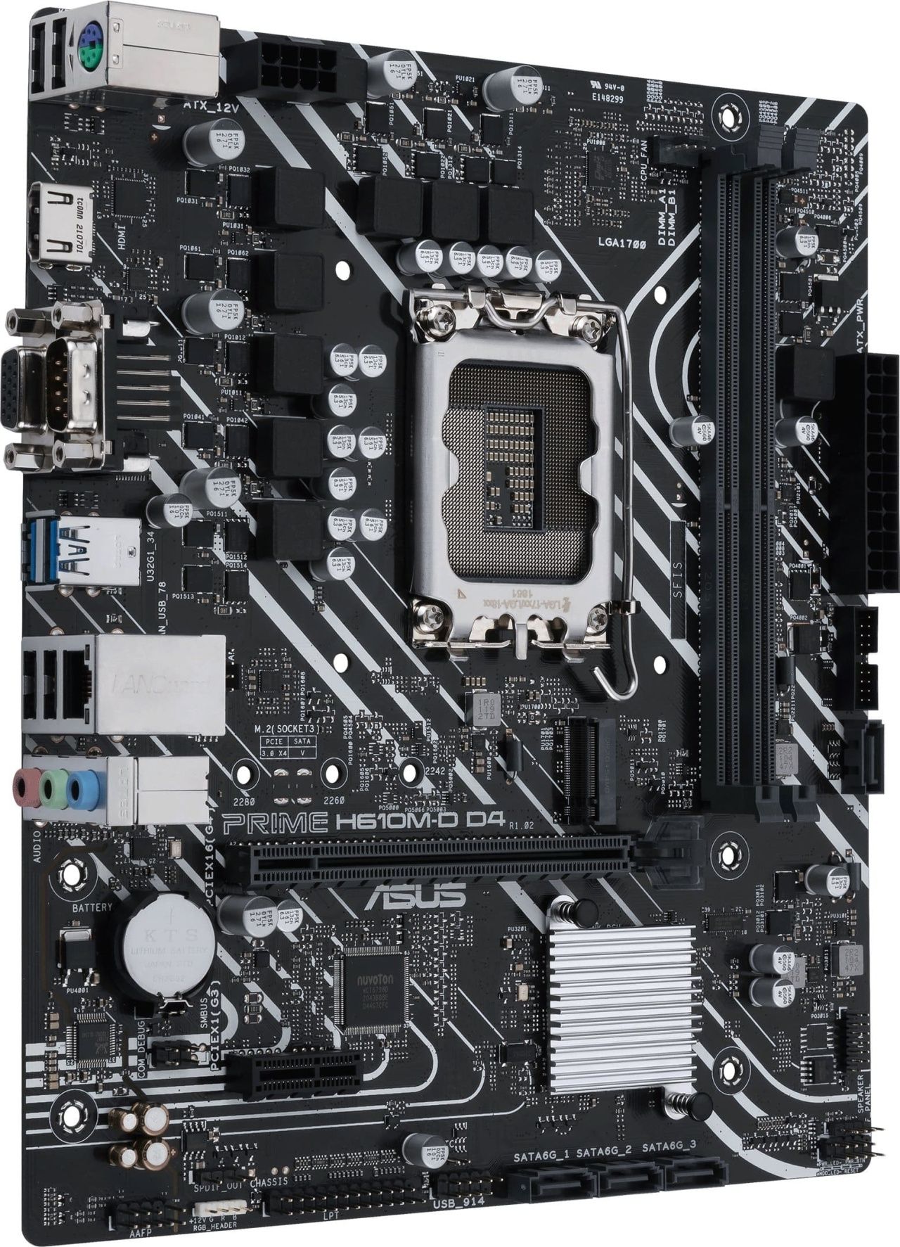 ASUS Материнcька плата PRIME H610M-D D4 s1700 H610 2xDDR4 M.2 HDMI D-Sub mATX