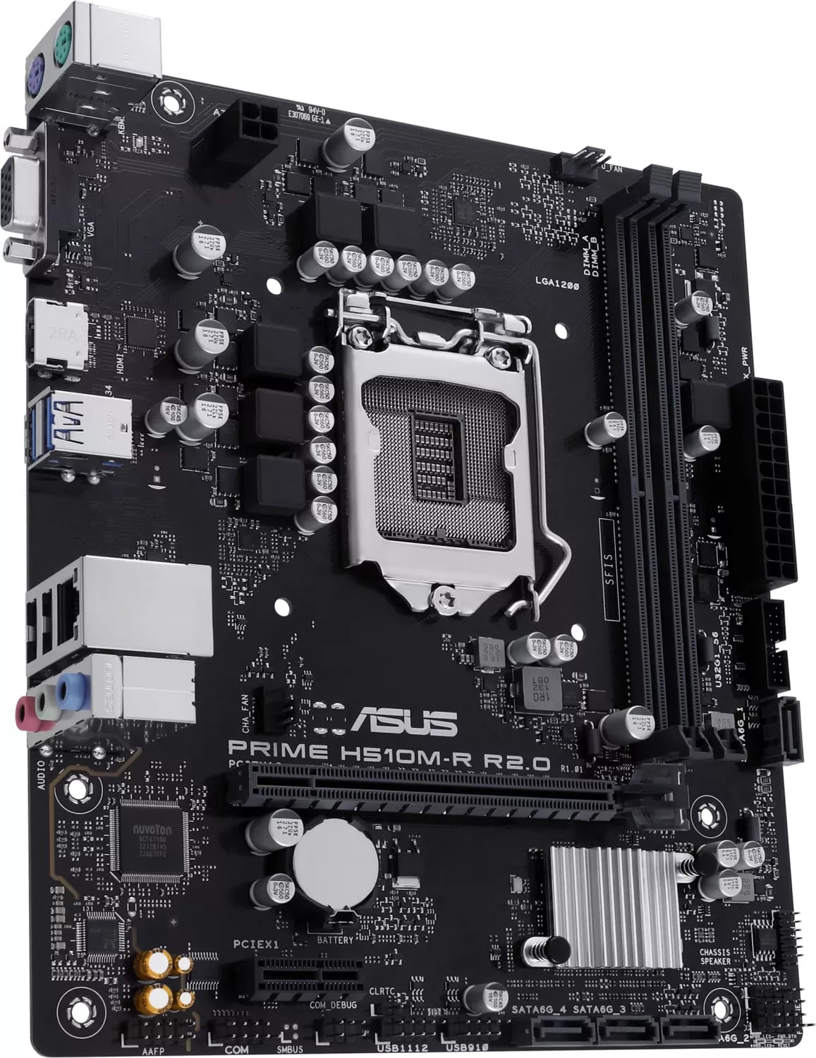 ASUS Материнcька плата PRIME H510M-R R2.0-SI s1200 H470 2xDDR4 HDMI D-Sub mATX White BOX WITH ACCESSORY