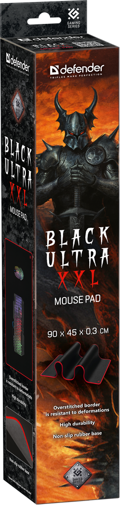 Килимок для миші Defender Black Ultra XXL 900*450*3мм (50564)