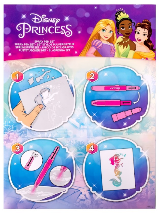 Набір Disney Princess Спрей-ручки з трафаретами (DP22364)