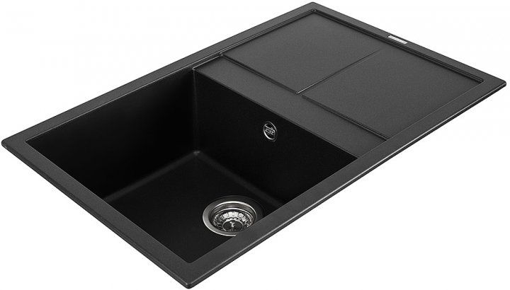 Кухонна мийка граніт ELLECI Unico 300 Full Black (nero) 40