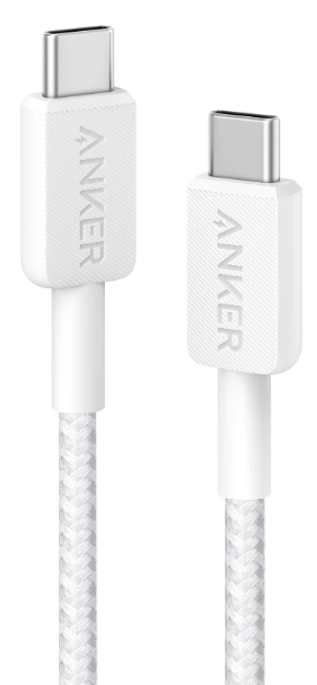 Кабель USB Type-C Anker USB-C to USB-C 1.8m White (A81F6H21)