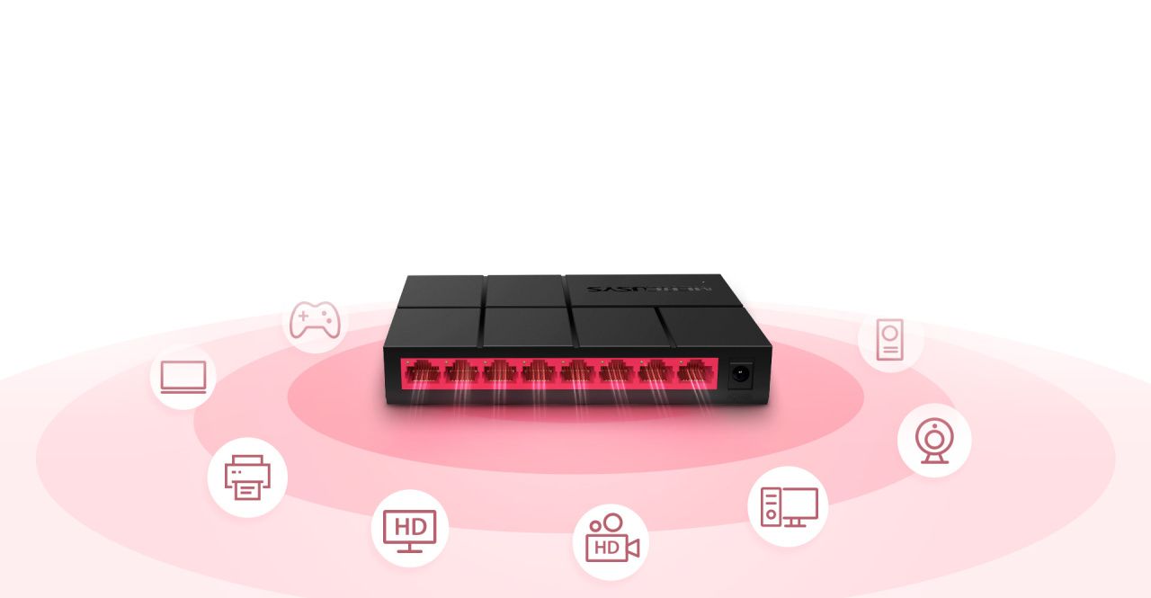 Mercusys Комутатор MS108G 8xGE некерований