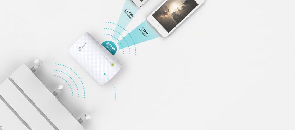 TP-Link Повторювач Wi-Fi сигналу RE220 AC750 1xFE LAN