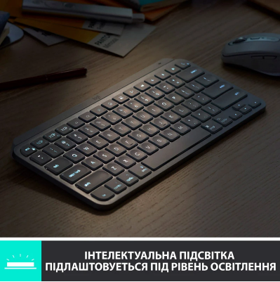 Клавіатура Logitech MX Keys Mini Minimalist Wireless US Pale Grey (920-010499)