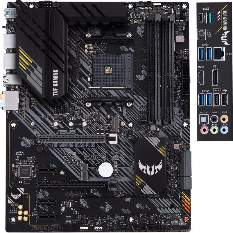 ASUS Материнcька плата TUF GAMING B550-PLUS sAM4 B550 4xDDR4 M.2 HDMI DP ATX