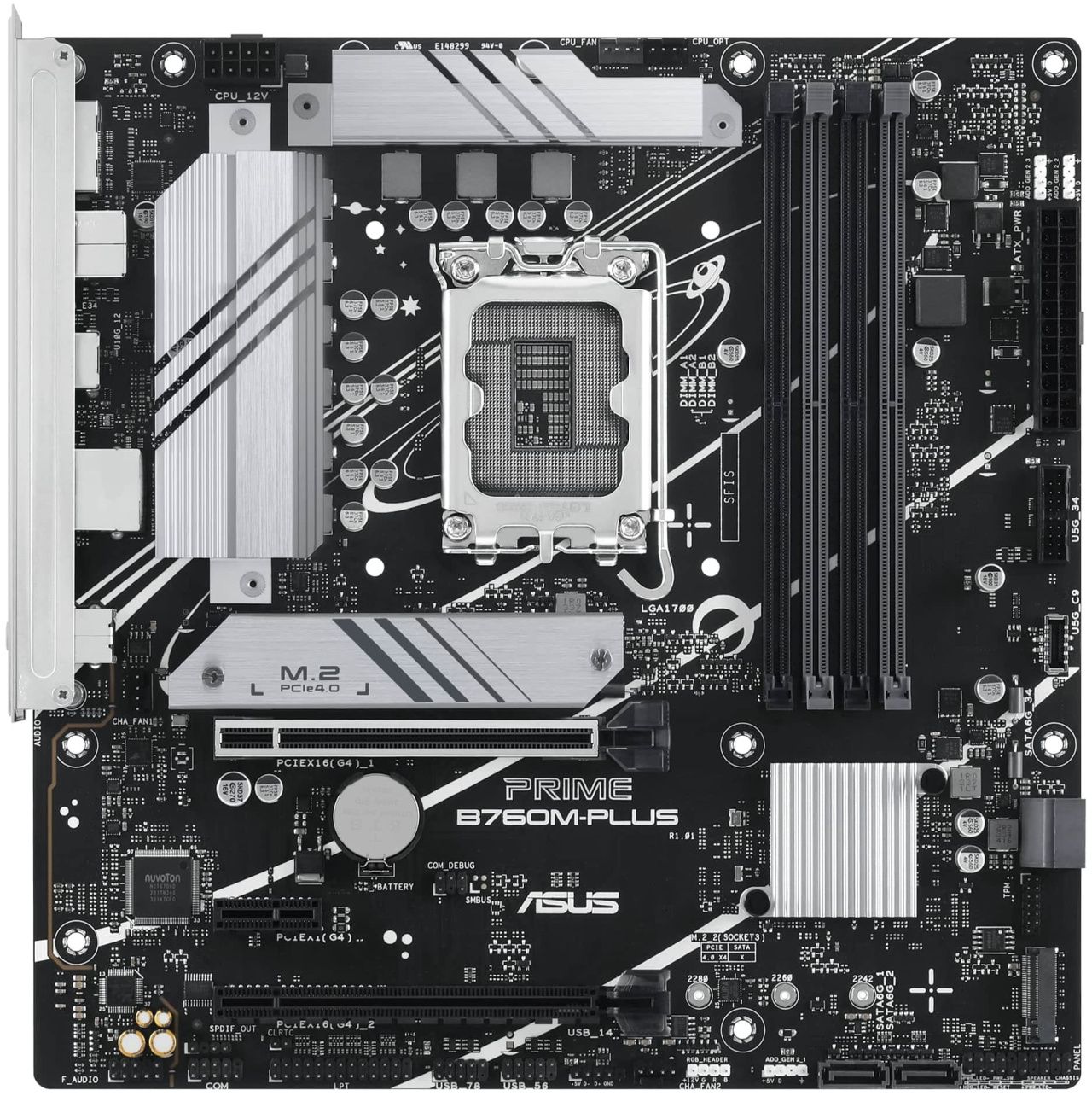 ASUS Материнcька плата PRIME B760M-PLUS s1700 B760 4xDDR5 M.2 HDMI DP mATX