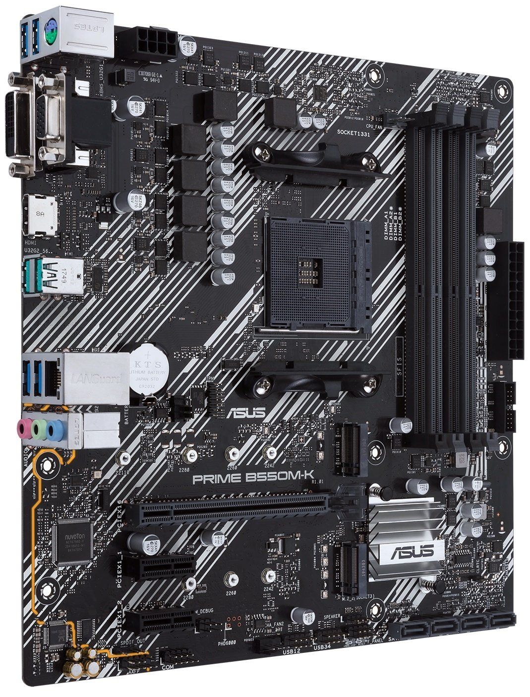 ASUS Материнcька плата PRIME B550M-K sAM4 B550 4xDDR4 M.2 HDMI DVI D-Sub mATX