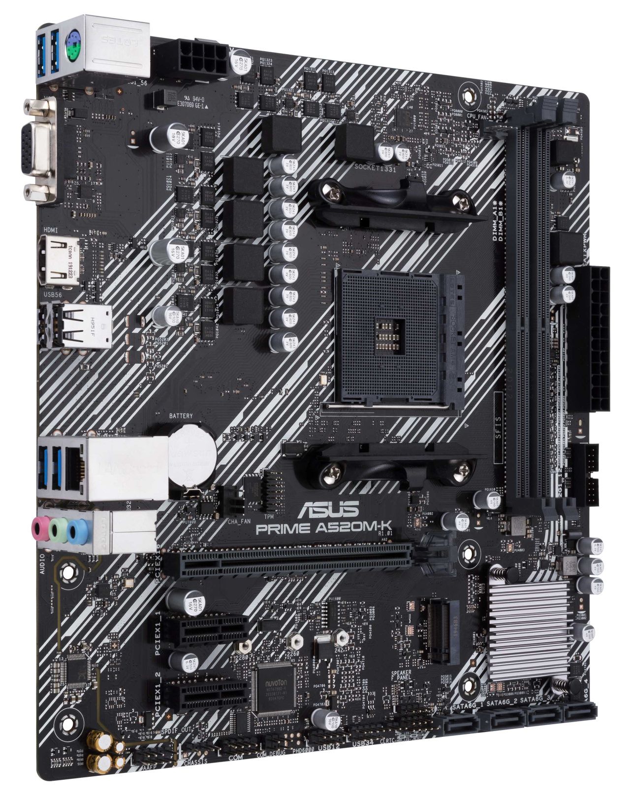 Материнська плата Asus Prime A520M-K (sAM4, AMD A520) mATX