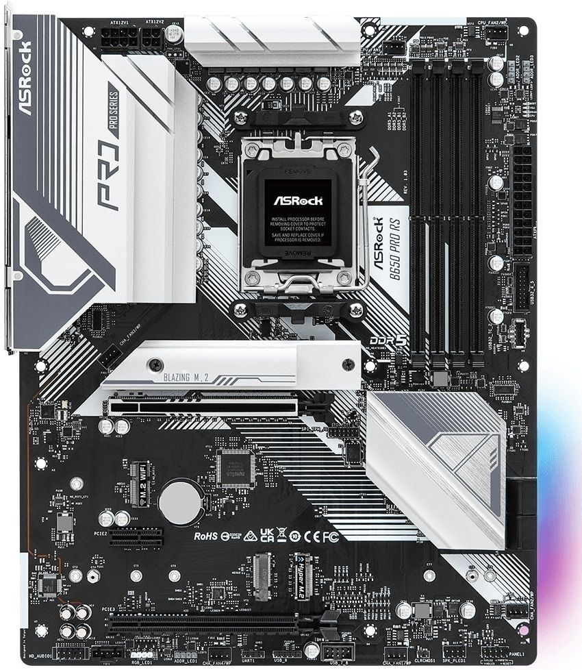 ASRock Материнська плата B650 PRO RS sAM5 B650 4xDDR5 HDMI DP ATX