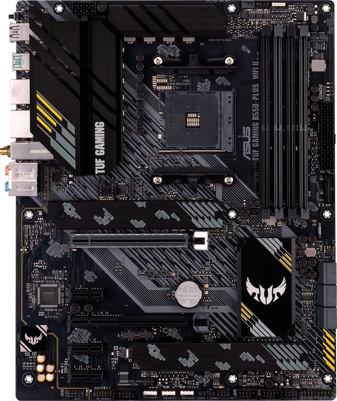ASUS Материнcька плата TUF GAMING B550-PLUS WIFI II sAM4 B550 4xDDR4 M.2 HDMI DP Wi-Fi BT ATX