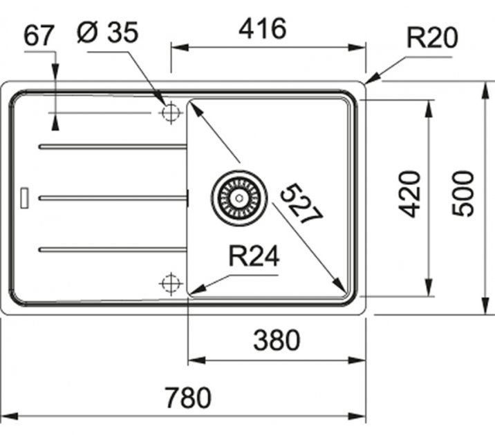 Кухонна мийка граніт FRANKE Basis BFG 611-78 (114.0565.087) сірий камінь