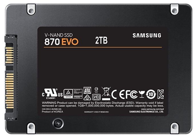 SSD накопичувач Samsung 2TB 870 EVO 2.5" SATA (MZ-77E2T0B/EU) 