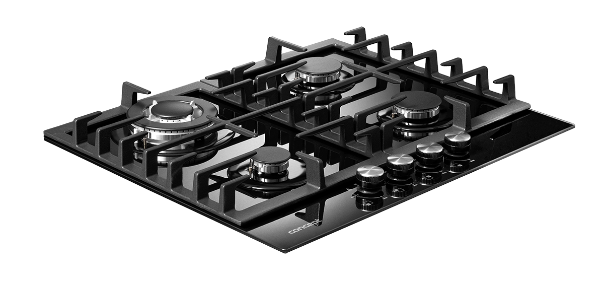 Газова варильна поверхня 60 cm загартоване скло Concept PDV7260bc BLACK