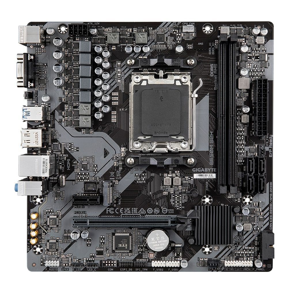 Gigabyte Материнська плата B650M S2H sAM5 B650 2xDDR5 M.2 HDMI DP mATX
